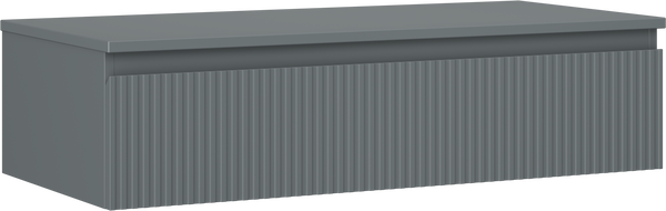 Mexen Rivel koupelnová skříňka pod umyvadlo 100 cm s deskou, 1 zásuvka, drážkovaná, grafit mat - 91A20-10023-1-BFC66