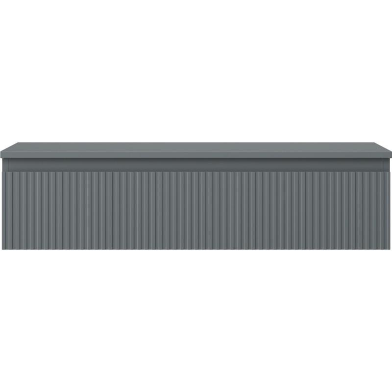 Mexen Rivel koupelnová skříňka pod umyvadlo 100 cm s deskou, 1 zásuvka, žebrovaná, grafit mat - 91A20-10023-1-BFC66
