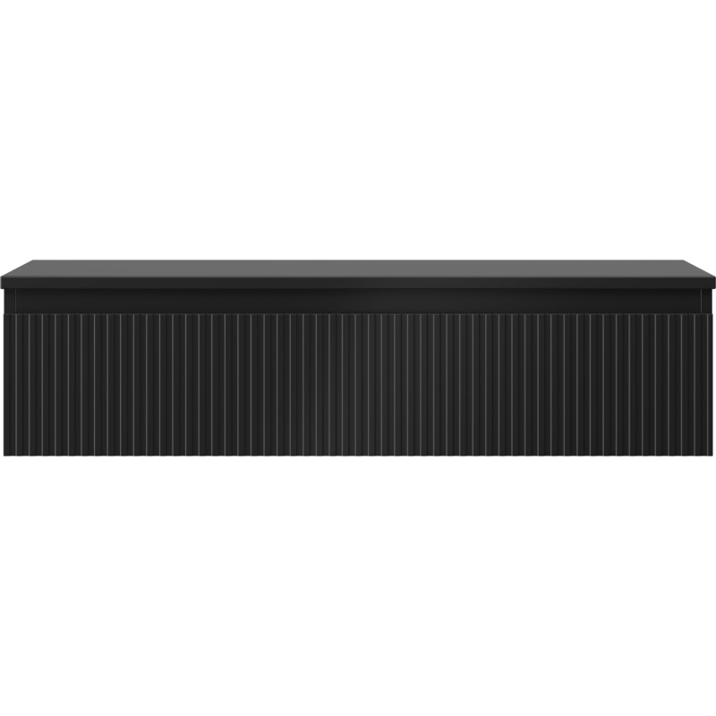 Mexen Rivel koupelnová skříňka pod umyvadlo 100 cm s deskou, 1 zásuvka, vroubkovaná, černá mat - 91A20-10023-1-BFC71