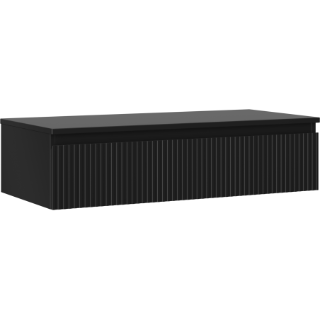 Mexen Rivel koupelnová skříňka pod umyvadlo 100 cm s deskou, 1 zásuvka, vroubkovaná, černá mat - 91A20-10023-1-BFC71