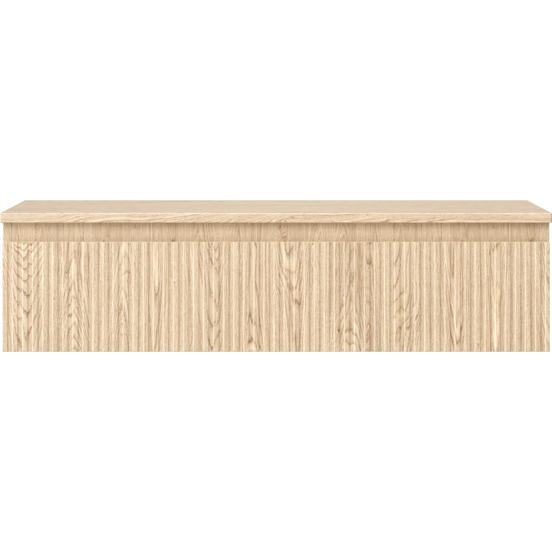 Mexen Rivel koupelnová skříňka pod umyvadlo 100 cm s deskou, 1 zásuvka, drážkovaná, dub - 91A20-10023-1-BFC81