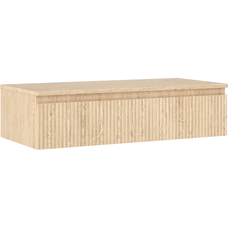 Mexen Rivel koupelnová skříňka pod umyvadlo 100 cm s deskou, 1 zásuvka, drážkovaná, dub - 91A20-10023-1-BFC81