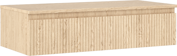 Mexen Rivel koupelnová skříňka pod umyvadlo 100 cm s deskou, 1 zásuvka, drážkovaná, dub - 91A20-10023-1-BFC81