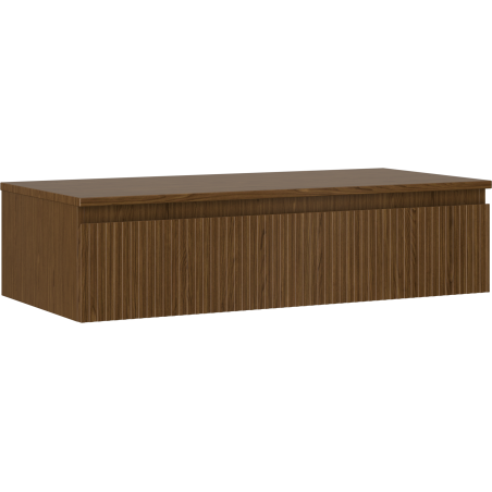 Mexen Rivel koupelnová skříňka pod umyvadlo 100 cm s deskou, 1 zásuvka, drážkovaná, ořech - 91A20-10023-1-BFC86