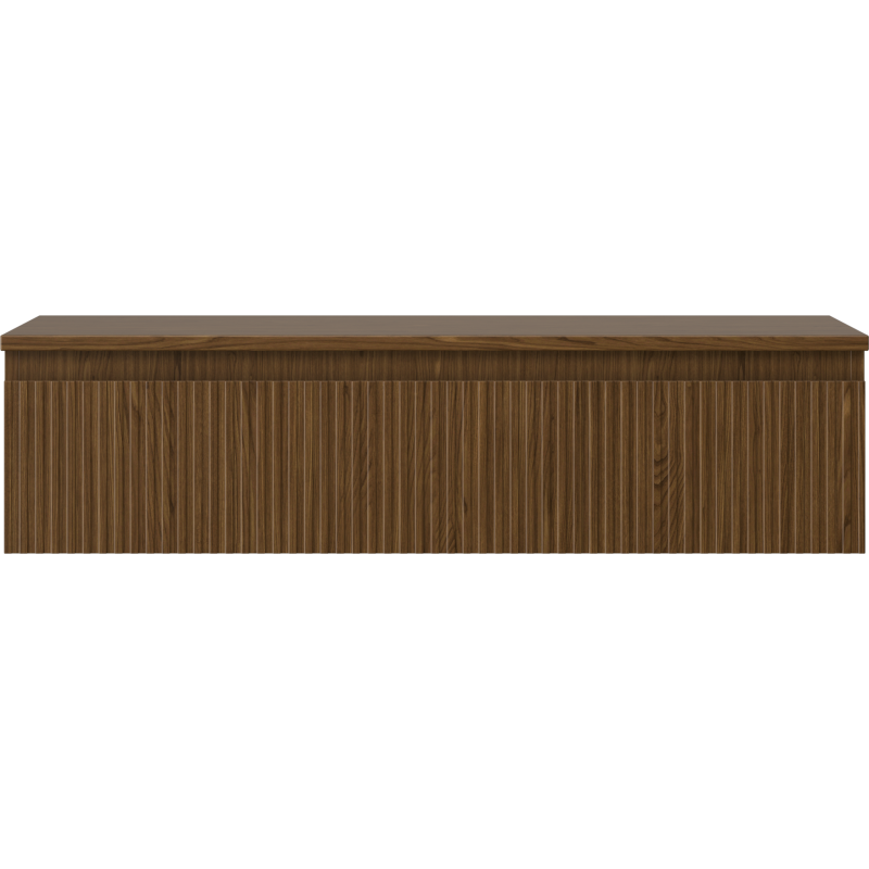 Mexen Rivel koupelnová skříňka pod umyvadlo 100 cm s deskou, 1 zásuvka, drážkovaná, ořech - 91A20-10023-1-BFC86