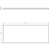 Mexen Rivel koupelnová skříňka pod umyvadlo 120 cm s deskou, 1 zásuvka, ryhovaná, bílá matná - 91A20-12023-1-BFC01