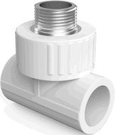 Mexen PPR trojúhelník svařený pro PPR trubky 20 x 1/2 GZ x 20 - W97333-2012M20-00