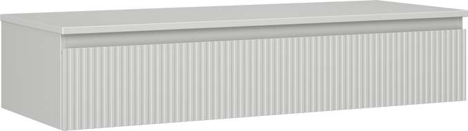 Mexen Rivel koupelnová skříňka pod umyvadlo 120 cm s deskou, 1 zásuvka, vroubkovaná, šedá matná - 91A20-12023-1-BFC62