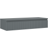 Mexen Rivel koupelnová skříňka pod umyvadlo 120 cm s deskou, 1 zásuvka, drážkovaná, grafit mat - 91A20-12023-1-BFC66