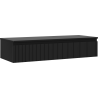 Mexen Rivel koupelnová skříňka pod umyvadlo 120 cm s deskou, 1 zásuvka, rýhovaná, černá mat - 91A20-12023-1-BFC71