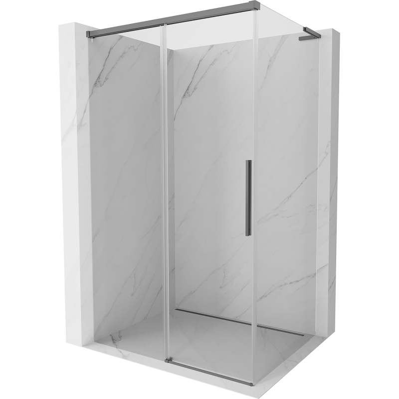 Mexen Rox L sprchový kout posuvný 110 x 120 cm, transparentní, gun metal - 8C2L-110-120-95-00