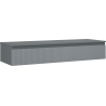 Mexen Rivel koupelnová skříňka pod umyvadlo 140 cm s deskou, 1 zásuvka, drážkovaná, grafit mat - 91A20-14023-1-BFC66