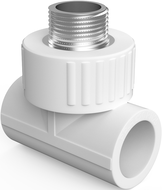 Mexen PPR trojúhelníková svářená tvarovka pro PPR trubky 63 x 2 GZ x 20 - W97333-6320M20-00