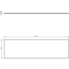 Mexen Rivel koupelnová skříňka pod umyvadlo 160 cm s deskou, 1 zásuvka, vroubkovaná, ořech - 91A20-16023-1-BFC86