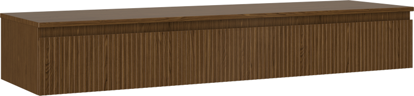 Mexen Rivel koupelnová skříňka pod umyvadlo 160 cm s deskou, 1 zásuvka, drážkovaná, ořech - 91A20-16023-1-BFC86