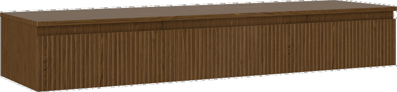 Mexen Rivel koupelnová skříňka pod umyvadlo 160 cm s deskou, 1 zásuvka, vroubkovaná, ořech - 91A20-16023-1-BFC86