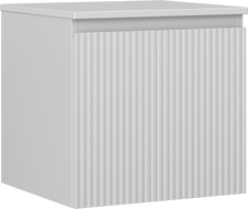 Mexen Rivel koupelnová skříňka pod umyvadlo 50 cm s deskou, 1 zásuvka, drážkovaná, šedá mat - 91A20-05047-1-BFC62