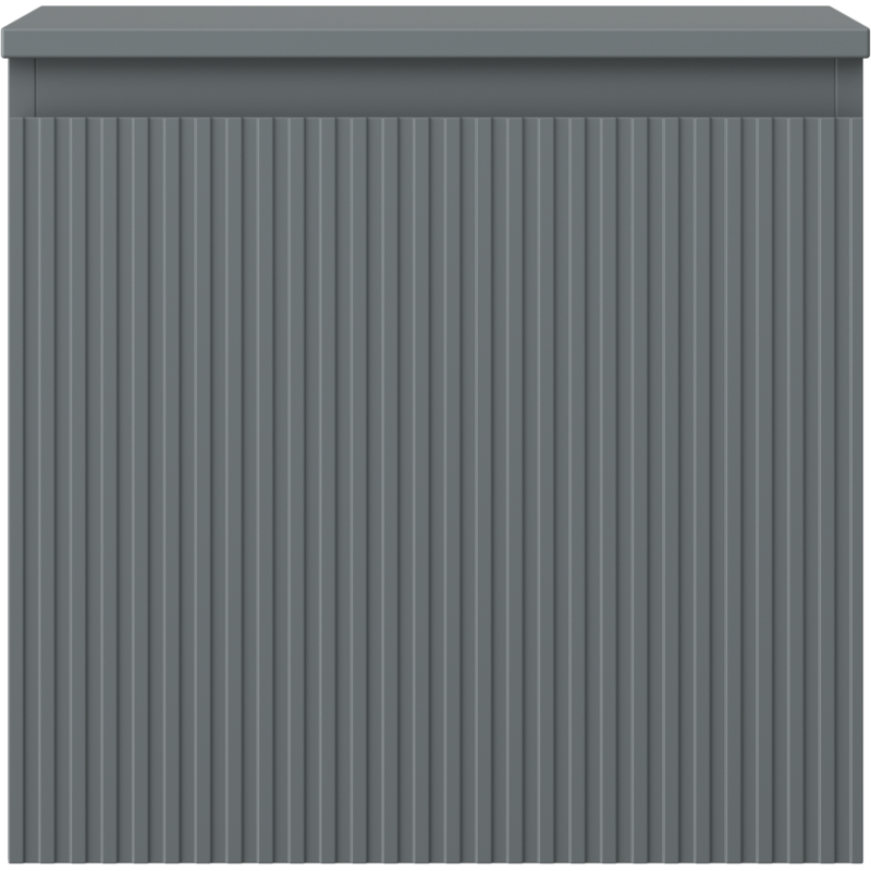 Mexen Rivel koupelnová skříňka pod umyvadlo 50 cm s deskou, 1 zásuvka, drážkovaná, grafit mat - 91A20-05047-1-BFC66