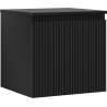 Mexen Rivel koupelnová skříňka pod umyvadlo 50 cm s deskou, 1 zásuvka, drážkovaná, černá mat - 91A20-05047-1-BFC71