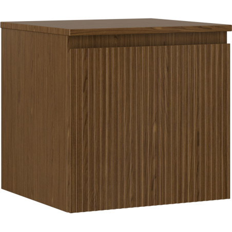 Mexen Rivel koupelnová skříňka pod umyvadlo 50 cm s deskou, 1 zásuvka, vroubkovaná, ořech - 91A20-05047-1-BFC86