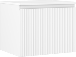 Mexen Rivel koupelnová skříňka pod umyvadlo 60 cm s deskou, 1 šuplík, drážkovaná, bílá matná - 91A20-06047-1-BFC01