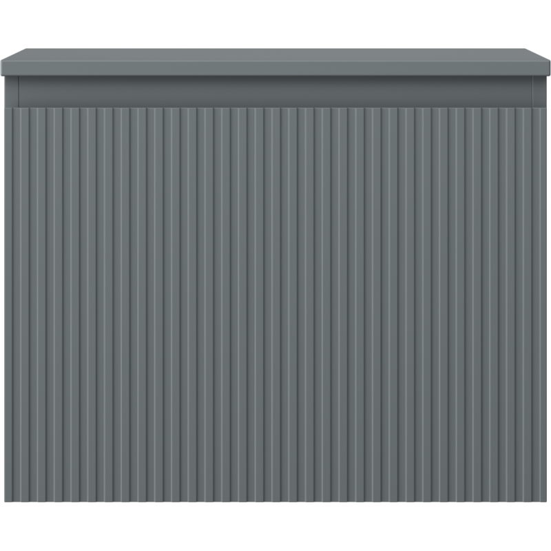 Mexen Rivel koupelnová skříňka pod umyvadlo 60 cm s deskou, 1 zásuvka, rýhovaná, grafit mat - 91A20-06047-1-BFC66