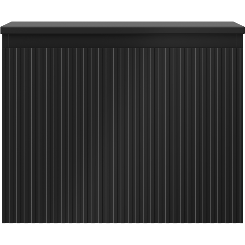 Mexen Rivel koupelnová skříňka pod umyvadlo 60 cm s deskou, 1 zásuvka, drážkovaná, černá matná - 91A20-06047-1-BFC71