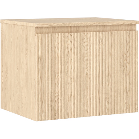 Mexen Rivel koupelnová skříňka pod umyvadlo 60 cm s deskou, 1 zásuvka, drážkovaná, dub - 91A20-06047-1-BFC81