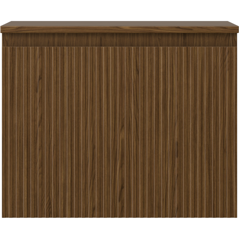 Mexen Rivel koupelnová skříňka pod umyvadlo 60 cm s deskou, 1 zásuvka, drážkovaná, ořech - 91A20-06047-1-BFC86