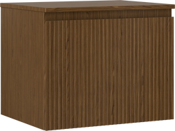 Mexen Rivel koupelnová skříňka pod umyvadlo 60 cm s deskou, 1 zásuvka, drážkovaná, ořech - 91A20-06047-1-BFC86