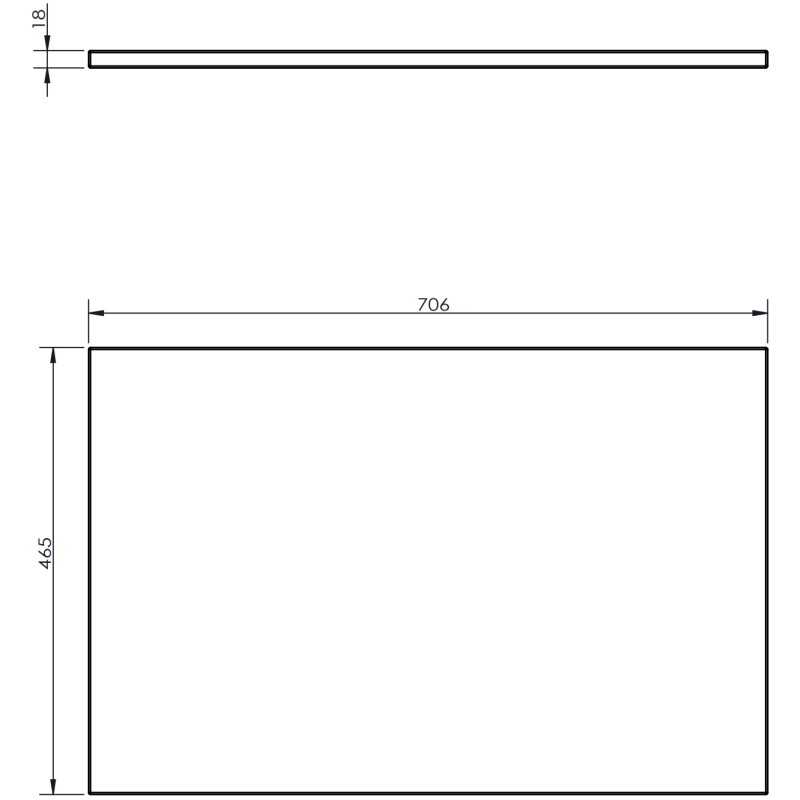Mexen Rivel koupelnová skříňka pod umyvadlo 70 cm s deskou, 1 zásuvka, drážkovaná, šedá matná - 91A20-07047-1-BFC62