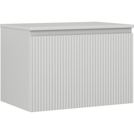 Mexen Rivel koupelnová skříňka pod umyvadlo 70 cm s deskou, 1 zásuvka, drážkovaná, šedá matná - 91A20-07047-1-BFC62
