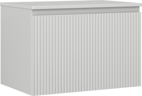 Mexen Rivel koupelnová skříňka pod umyvadlo 70 cm s deskou, 1 zásuvka, drážkovaná, šedá matná - 91A20-07047-1-BFC62