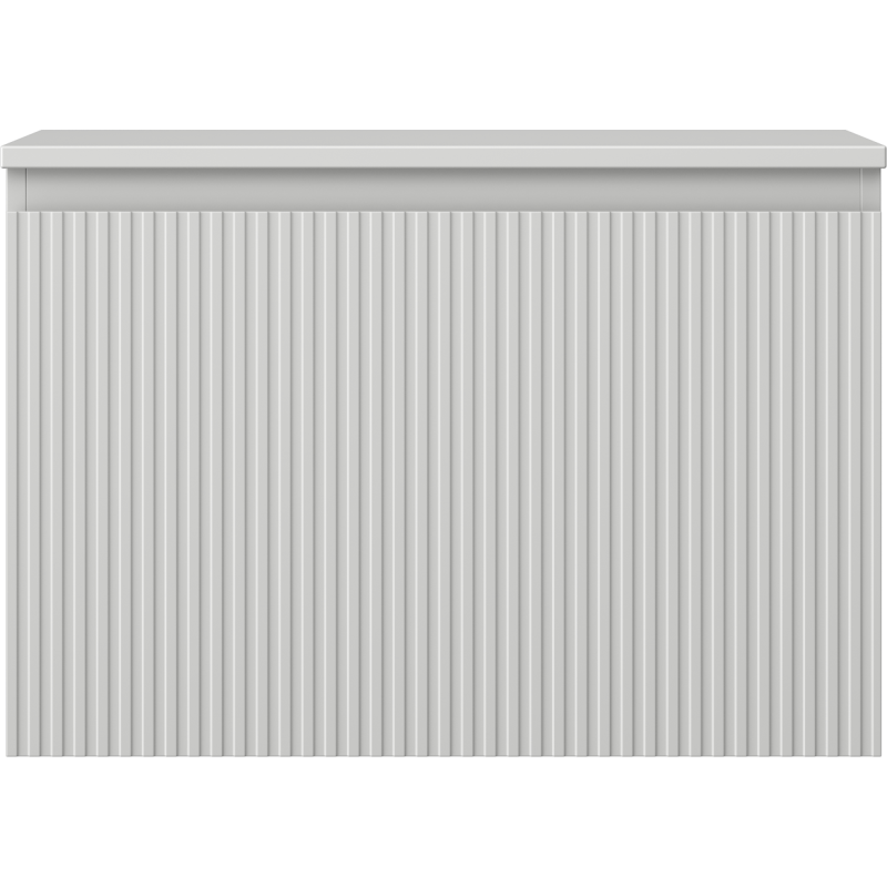 Mexen Rivel koupelnová skříňka pod umyvadlo 70 cm s deskou, 1 zásuvka, drážkovaná, šedá mat - 91A20-07047-1-BFC62