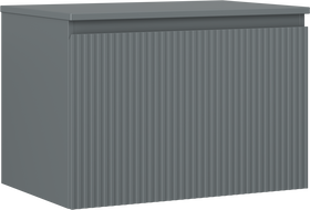 Mexen Rivel koupelnová skříňka pod umyvadlo 70 cm s deskou, 1 zásuvka, rýhovaná, grafit mat - 91A20-07047-1-BFC66