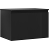 Mexen Rivel koupelnová skříňka pod umyvadlo 70 cm s deskou, 1 zásuvka, rýhovaná, černá mat - 91A20-07047-1-BFC71