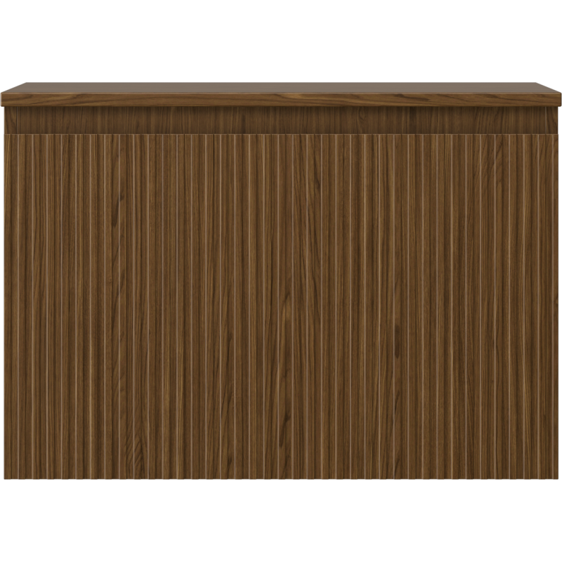 Mexen Rivel koupelnová skříňka pod umyvadlo 70 cm s deskou, 1 zásuvka, drážkovaná, ořech - 91A20-07047-1-BFC86