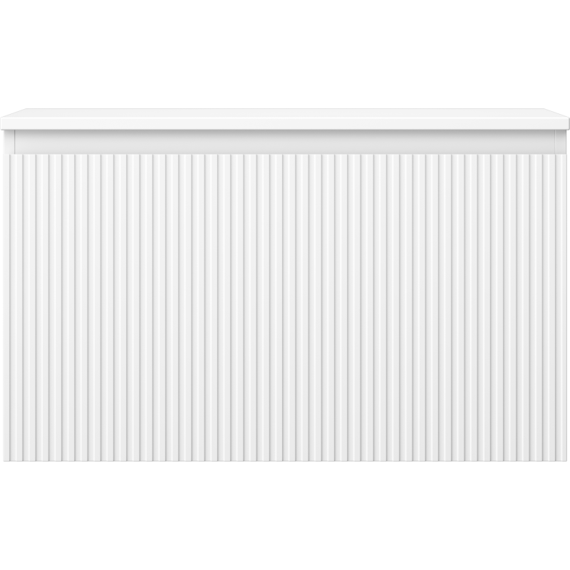 Mexen Rivel koupelnová skříňka pod umyvadlo 80 cm s deskou, 1 zásuvka, drážkovaná, bílá mat - 91A20-08047-1-BFC01