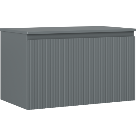 Mexen Rivel koupelnová skříňka pod umyvadlo 80 cm s deskou, 1 zásuvka, vroubkovaná, grafitová mat - 91A20-08047-1-BFC66