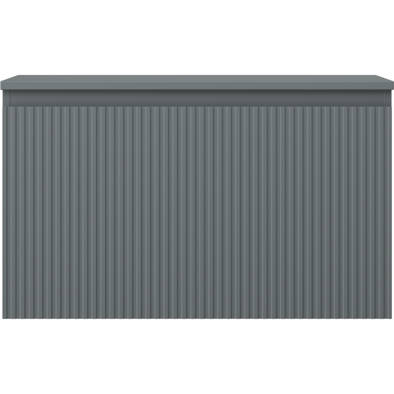 Mexen Rivel koupelnová skříňka pod umyvadlo 80 cm s deskou, 1 zásuvka, vroubkovaná, grafitová mat - 91A20-08047-1-BFC66