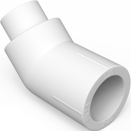 Mexen PPR koleno nástrčné 45° svařované pro trubky PPR 32 x 32, PN25 - W97336-3232-00