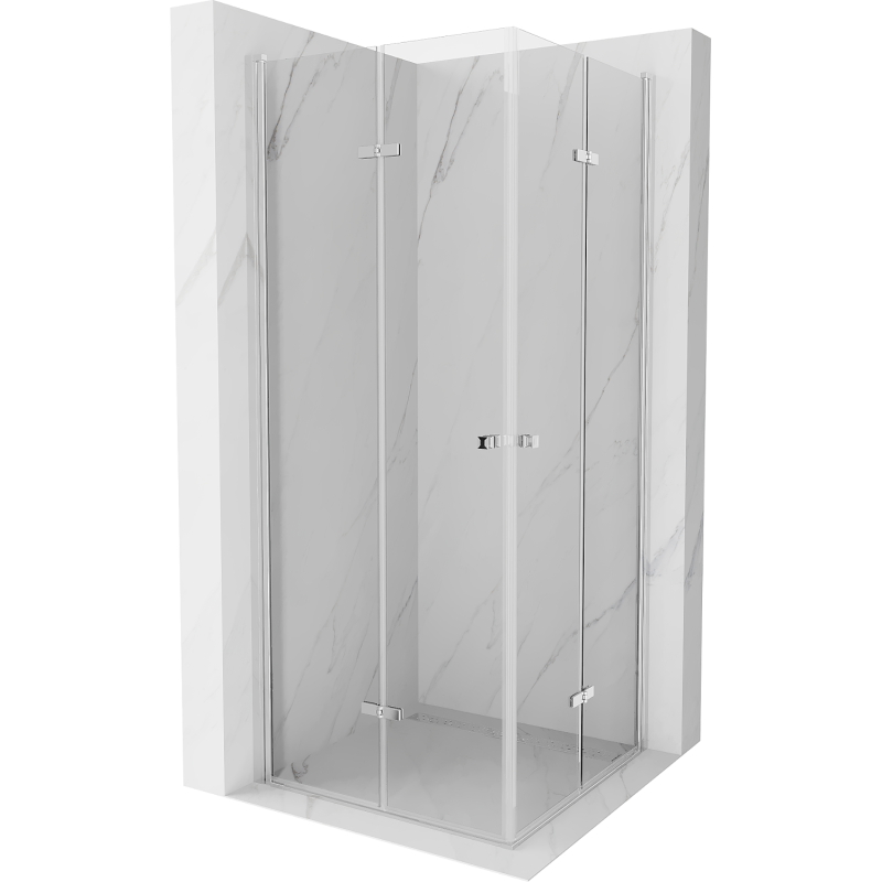 Mexen Lima Duo skládací sprchová kabina 70 x 70 cm, transparentní, chrom - 856-070-070-02-00