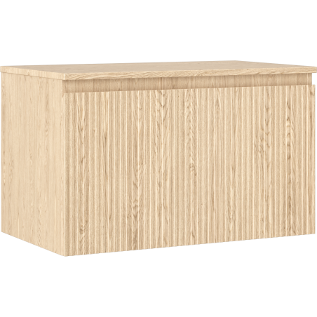 Mexen Rivel koupelnová skříňka pod umyvadlo 80 cm s deskou, 1 zásuvka, drážkovaná, dub - 91A20-08047-1-BFC81