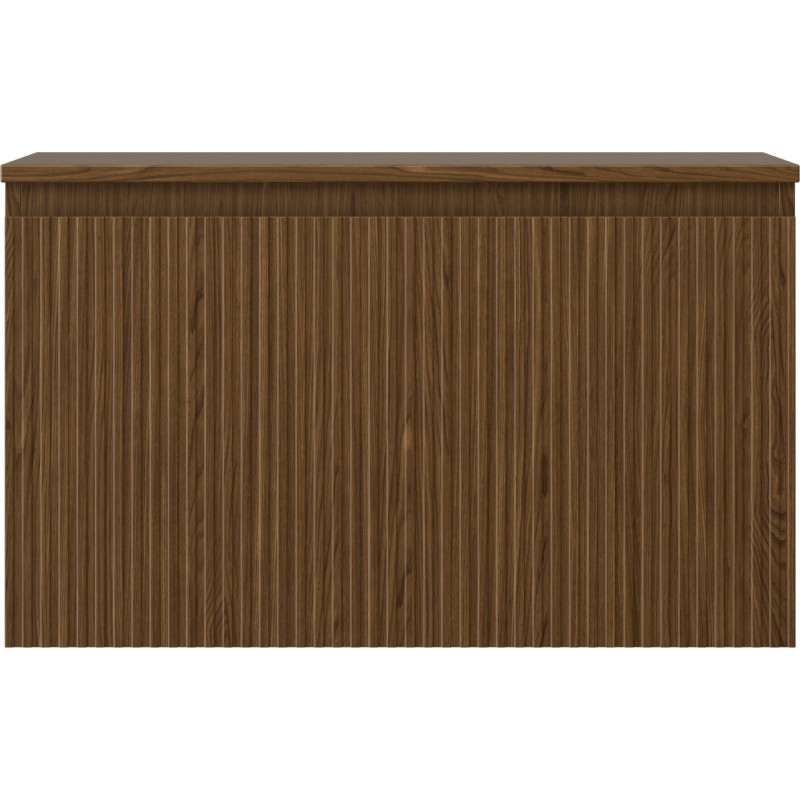 Mexen Rivel koupelnová skříňka pod umyvadlo 80 cm s deskou, 1 zásuvka, rýhovaná, ořech - 91A20-08047-1-BFC86