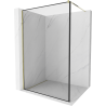 Mexen Kioto sprchová stěna Walk-in 60 x 200 cm, černý rám 8 mm, zlatá - 800-060-101-50-70