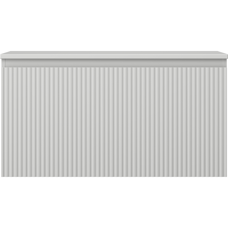 Mexen Rivel koupelnová skříňka pod umyvadlo 90 cm s deskou, 1 zásuvka, drážkovaná, šedá mat - 91A20-09047-1-BFC62