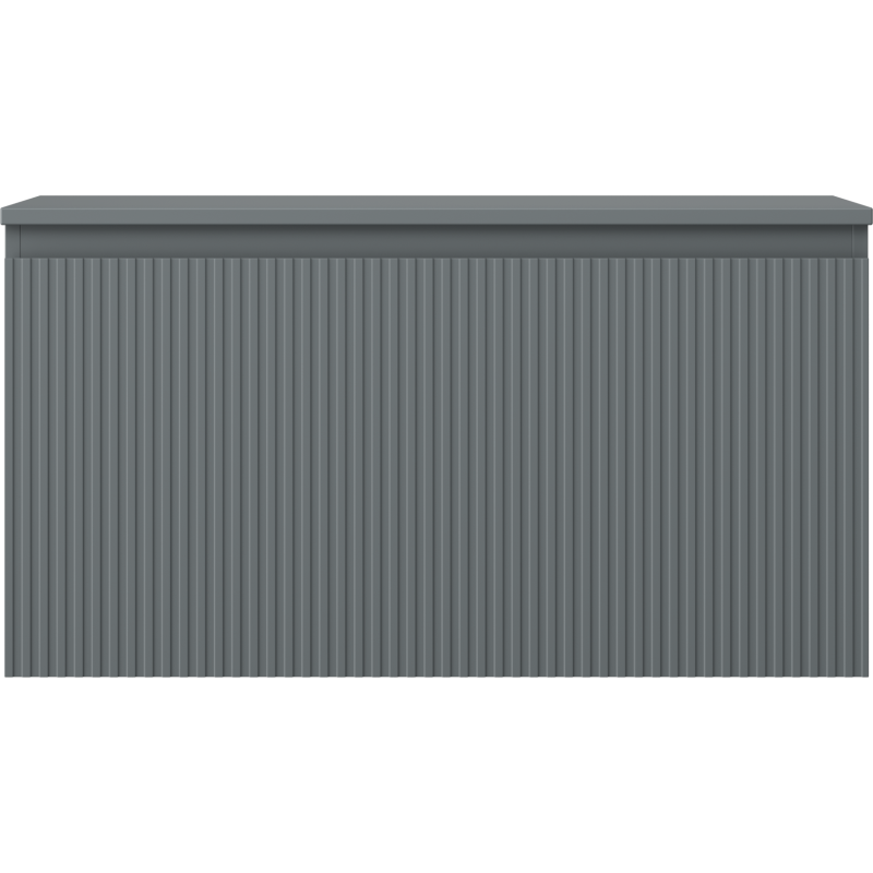 Mexen Rivel koupelnová skříňka pod umyvadlo 90 cm s deskou, 1 zásuvka, rýhovaná, grafit mat - 91A20-09047-1-BFC66