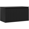 Mexen Rivel koupelnová skříňka pod umyvadlo 90 cm s pracovní deskou, 1 zásuvka, drážkovaná, černá mat - 91A20-09047-1-BFC71