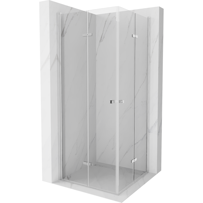 Mexen Lima Duo skládací sprchová kabina 90 x 90 cm, transparentní, chrom - 856-090-090-02-00