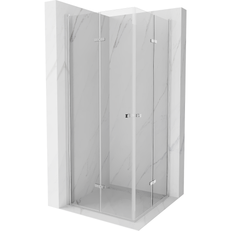 Mexen Lima Duo skládací sprchový kout 90 x 90 cm, transparentní, chrom - 856-090-090-02-00